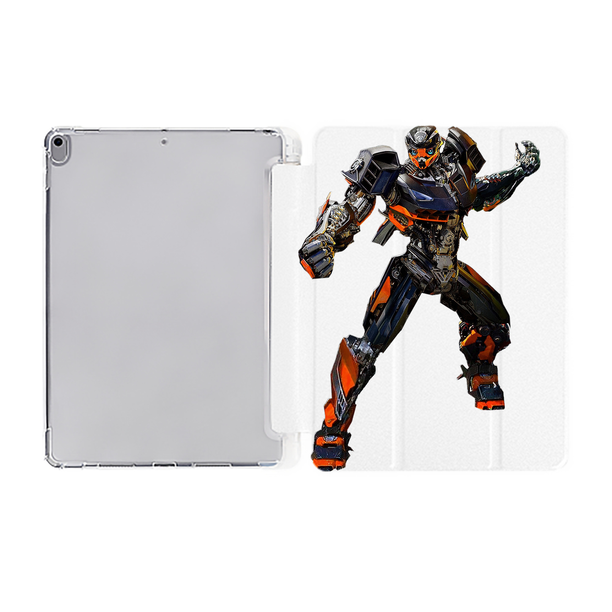 （画像用）  IPad ケース ペン収納付き 三つ折りスタンド PUレザー×シリコン 対応機種9.5/10.5/10.9インチ